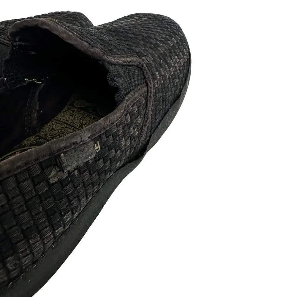 Hurley Surf Woven Black Slip On Vintage Shoes Dia De Los Hurley Size 9.5